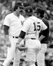 Ed Figueroa, Billy Martin and Thurman Munson. Royalty Free Stock Photo