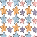 Ed starfish beach seamless pattern design