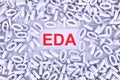 EDA abstract background with scattered binary code 3D