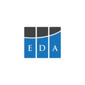 EDA letter logo design on WHITE background. EDA creative initials letter logo concept. EDA letter design