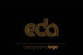 EDA modern geometric typography logo Royalty Free Stock Photo