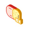 edam cheese isometric icon vector illustration Royalty Free Stock Photo