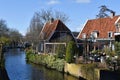 Edam, Netherlands. February 2023. The canals in Edam, Holland.