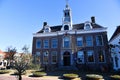 Edam, Netherlands. February 2023. The old town hall of Edam.