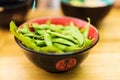 Edamame with salt Royalty Free Stock Photo