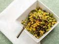 Edamame or Soybean Salad with Roasted Corn Royalty Free Stock Photo