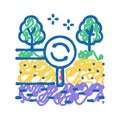 edaphotop ecosystem icon doodle illustration Royalty Free Stock Photo