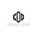EDD letter logo design with polygon shape. EDD polygon and cube shape logo design. EDD hexagon vector logo template white and Royalty Free Stock Photo