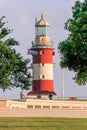 Eddystone lighthouse on Plymouth Hoe, Plymouth, Devon, England, UK Royalty Free Stock Photo