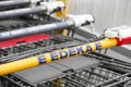 Edeka shopping carts Royalty Free Stock Photo