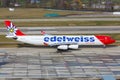 Edelweiss Airbus A340 airplane Zurich airport