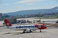 Edelweiss airplane taxiing