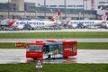 Edelweiss planes in Zurich Airport, ZRH Royalty Free Stock Photo