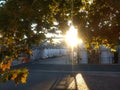 The Sun Setting over a Winery Royalty Free Stock Photo