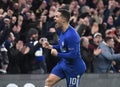 Eden Hazard celebrates a goal Royalty Free Stock Photo