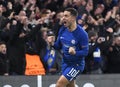 Eden Hazard celebrates a goal