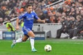 Eden Hazard runs across the field chasing the ball