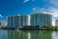 Eden House and Aquasol condominiums in Miami Beach FL Royalty Free Stock Photo