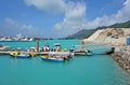 The Eden Island Marina for luxury yachts in Mahe, Seychelles Royalty Free Stock Photo