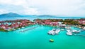 Eden island of Victoria city, Seychelles Royalty Free Stock Photo