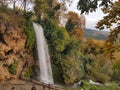 Edessa city,  pozar waterfalls and thermal waters greece Royalty Free Stock Photo