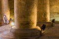 EDFU, EGYPT - FEB 17, 2019: Interior of the temple of Horus in Edfu, Egy