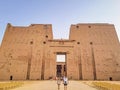 Edfu - Egypt - 10 June 2023 : Edfu is the site of the Ptolemaic Temple of Horus
