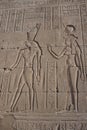 Edfu, Egypt: The temple of Edfu, Dedicated to Horus and Hathor of Dendera Royalty Free Stock Photo