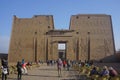 Edfu, Egypt: The temple of Edfu, Dedicated to Horus and Hathor of Dendera Royalty Free Stock Photo