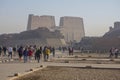 Edfu, Egypt: The temple of Edfu, Dedicated to Horus and Hathor of Dendera Royalty Free Stock Photo