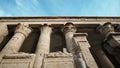 Edfu Horus temple columns detail beautiful hieroglyphic Egypt landmark Royalty Free Stock Photo