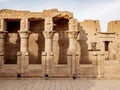 Edfu Temple Columns also known as the Temple of Horus in ancient Egypt