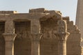 Edfu temple with its hieroglyphics and columns, Egypt. Royalty Free Stock Photo