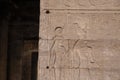 Edfu temple with its hieroglyphics and columns, Egypt. Royalty Free Stock Photo