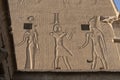 Edfu temple with its hieroglyphics and columns, Egypt. Royalty Free Stock Photo