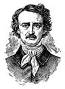 Edgar Allan Poe, vintage illustration