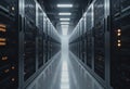 Edge computing datacenter featuring distributed processing nodes in a modern setup Royalty Free Stock Photo