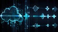 Abstract digital technology UI futuristic HUD virtual interface elements Sci- Fi modern user motion graphic. Royalty Free Stock Photo