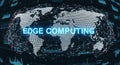Edge computing networks global network data center digital connection internet map technology infrastructure latency optimization Royalty Free Stock Photo