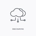 Edge Computing outline icon. Simple linear element illustration. Isolated line Edge Computing icon on white background. Thin