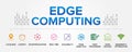 Edge Computing technology concept vector icons set infographic illustration background. Paradigm, computation, data storage.