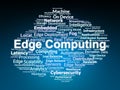 Edge Computing Word Cloud. Core Terms in Decentralized Systems and Real-Time Data Processing Royalty Free Stock Photo