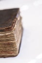 Edge detail of an old worn book Royalty Free Stock Photo