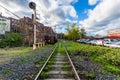 Edge of Downtown Brattleboro, Vermont above the Whetstone Brook