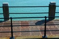 Edge of pier with sea. Worthing. England
