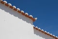 Edge of a roof and a blue sky