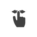 Edge swipe gesture vector icon