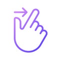 Edge swipe gradient linear vector icon Royalty Free Stock Photo