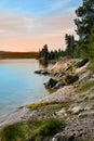 Edge of Yellowstone Lake Royalty Free Stock Photo