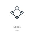 Edges icon vector. Trendy flat edges icon from logo collection isolated on white background. Vector illustration can be used for Royalty Free Stock Photo